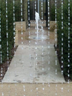 Burghley House - fountain through a water curtain