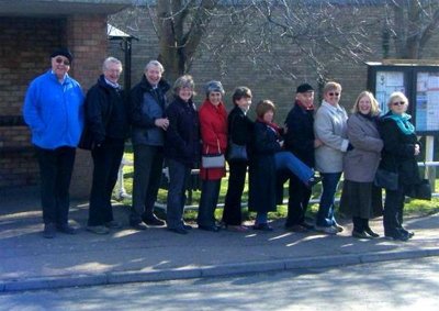 OAP's forming a tidy queue at the bus stop