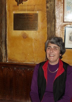 Helen in her rightful place below the commemoration of the discovery of DNA on Feb 28th 1953