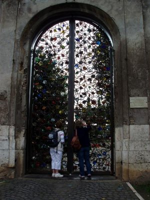 Santa Croce de Gerusalem - Garden Gates - closed on Maunday Thursday!