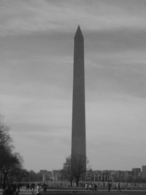 Washington monument B&W