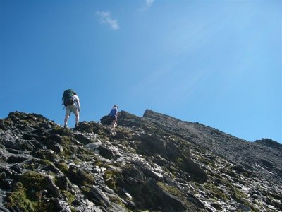 over de graat naar de Piz Terri