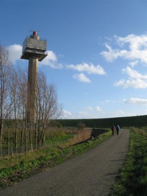 Radarpost langs de Wersterscheldedijk