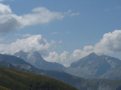 Zicht op La Meije  en Le Rteau