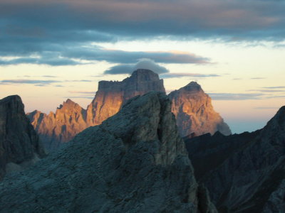 Monte Pelmo bij avondlicht vanaf Nuvolau