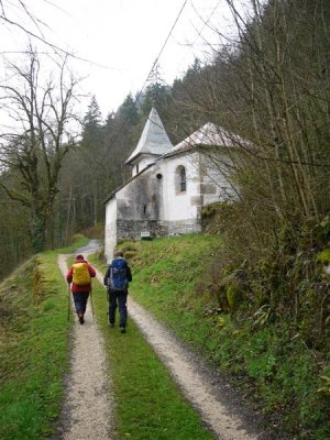 Chapelle du Bief d'Etoz langs de Doubs