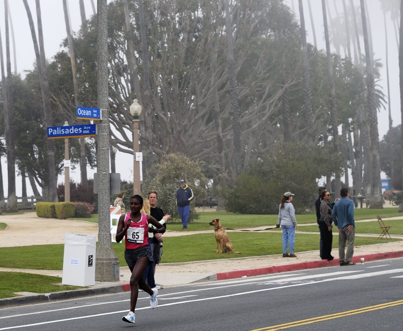 the first runner across