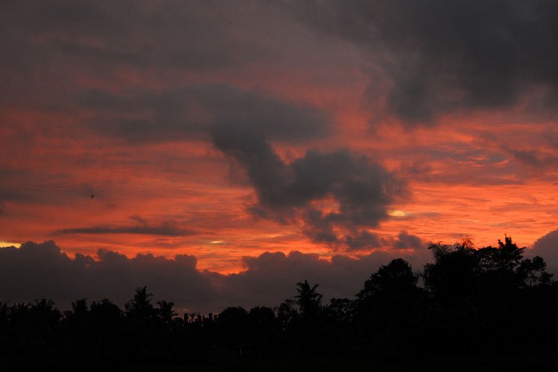 sunset in Ubud