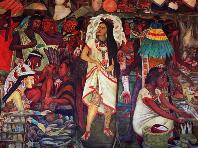 Diego Riveras Mural, Mexico City, Mexico, 1999
