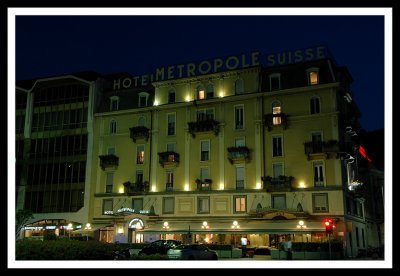 Hotel Metropole Suisse at Night