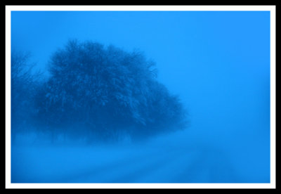 Blue Snow Abstract