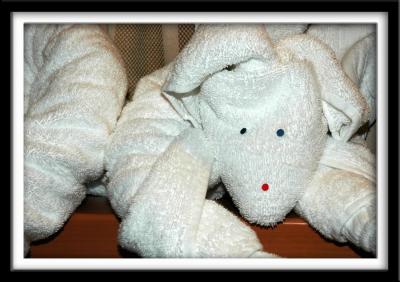 Towel Art - Sleeping Lamb