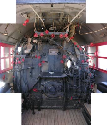 Engineer's view of steam locomotive