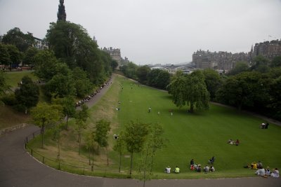 Gardens along the Princes Street, Edinburgh