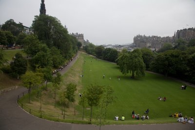 Gardens along the Princes Street, Edinburgh