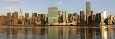 Manhattan Skyline with UN in the middle