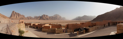 Panorama from the Wadi Rum Visitor's Center.