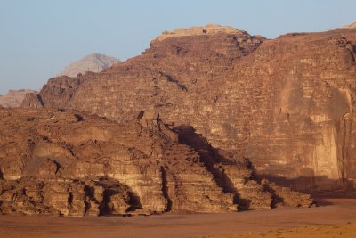 Mountains in the lowering sun.