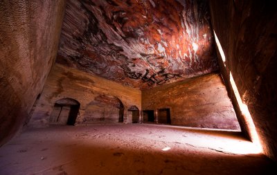 Inside one of the royal tombs.