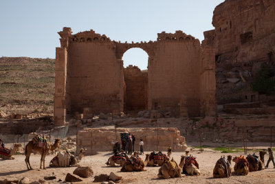 Only freestanding building in the area, one of the Nabataean temples.