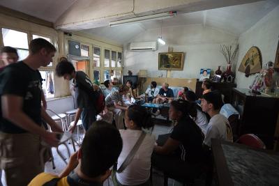 Inside the home of the family living in the hutong.