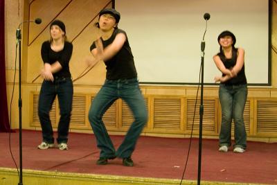 The hip hop demonstration from Allison, Joyce, and Aldri.