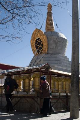 A stupa (kind of like a burial chamber, except for books, not people) inside the monastery.