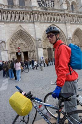 In front of the Notre Dame