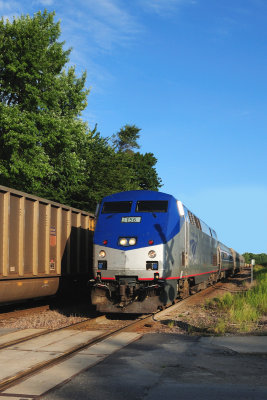 Amtrak 156  Passing Freight
