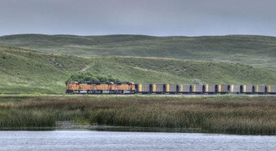 Empty Coal Train approaches Hyannis NE
