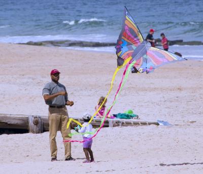 Flying a kite on Bethany Beach