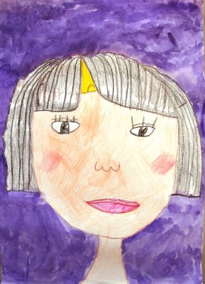 self-portrait, Sindy, age:6