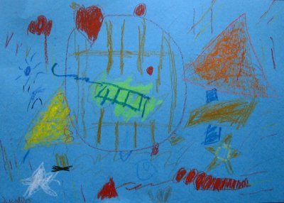 abstract painting, Jaydon, age:6