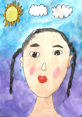 self-portrait, Christina, age:5.5