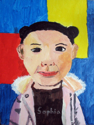 self-portrait, Sophia Ying, age:7