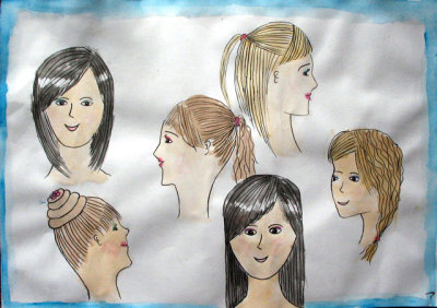 faces - hair styles, Janice, age:12