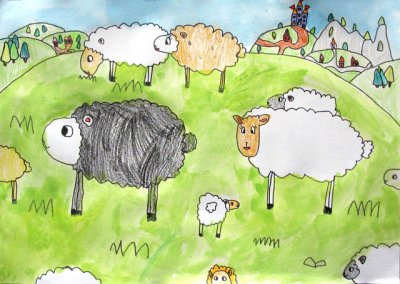 sheeps, Lin Hong Yu, age:6