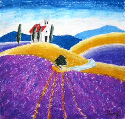 Lavender field, Sheryl, age:8