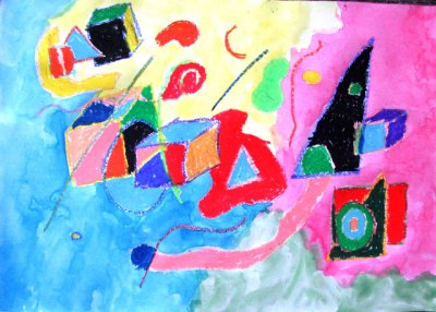 abstract painting, Joseph, age:11