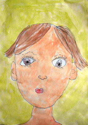 self-portrait, Ann, age:5