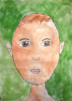 self-portrait, Angus, age:5