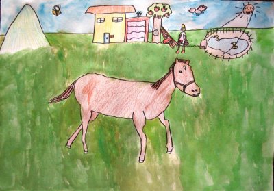 my favourite animal - horse, Ling Hui, age:7