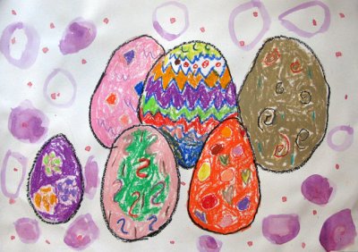 Easter Eggs, Tracy, age:5
