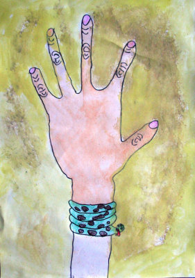 my hand, Alexander, age:6.5