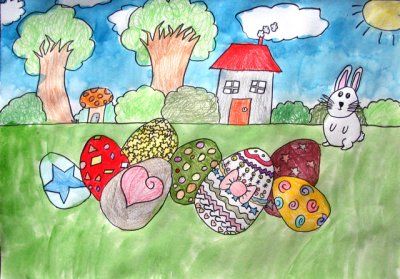 Easter Eggs, Christine, age:7
