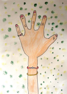 my hand, Sophie Wang, age:6