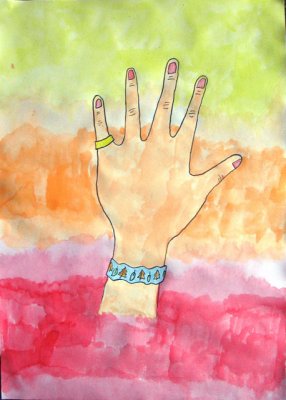 my hand, Isabel, age:7.5