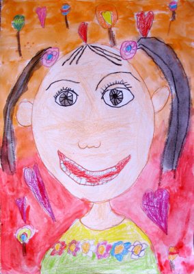 self-portrait, Jasmine, age:4.5