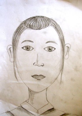self-portrait, Sandy, age:13