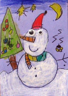 Christmas card, David, age:5